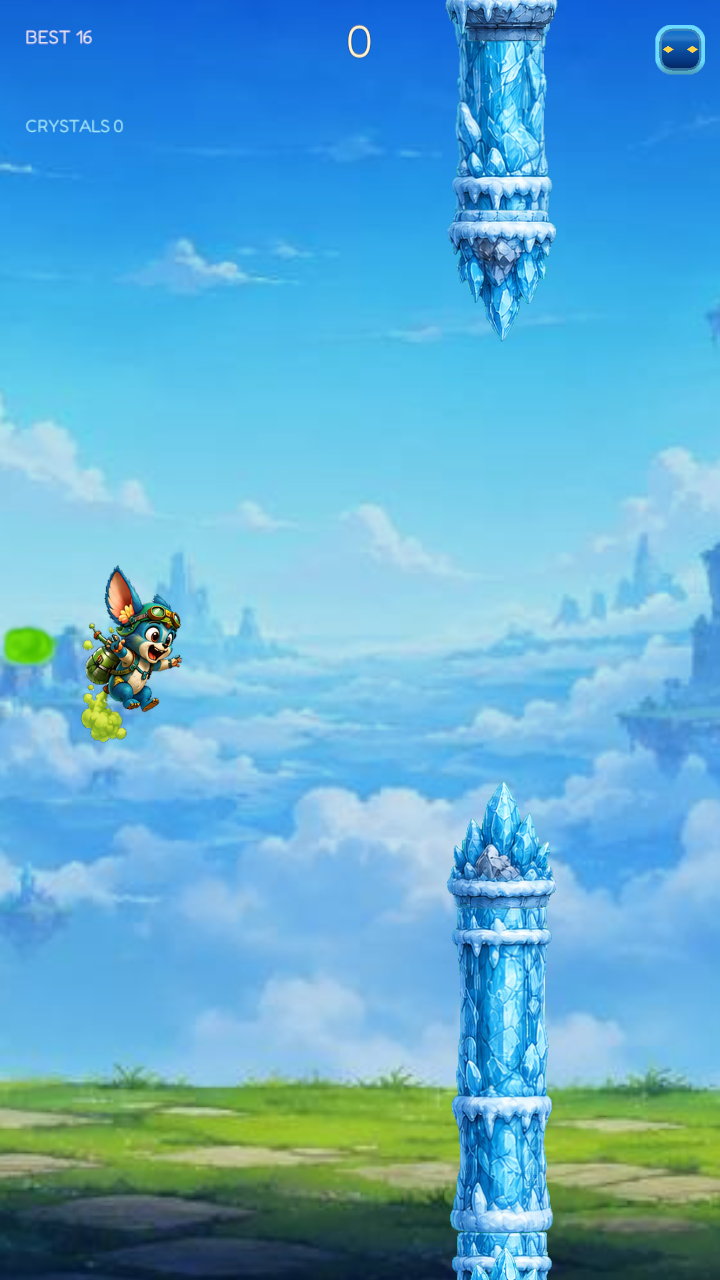 Turbo Toot gameplay with Miri propelled by a green gas trail